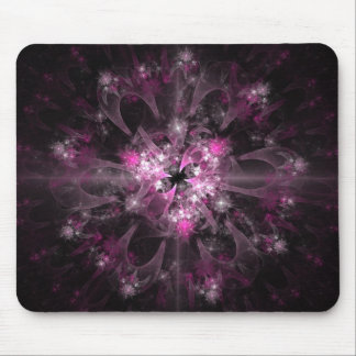 Svart och rosa Fractal Musmatta