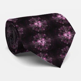 Svart Och Rosa Fraktal Slips