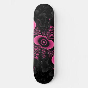 Svart och rosa frakttal butterfly mini skateboard bräda 18,7 cm