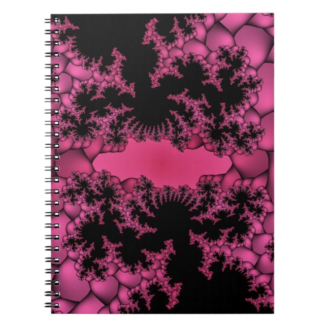 Svart och rosa fraktur anteckningsbok (Framsidan)
