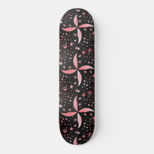 Svart och rosa galaxy mini skateboard bräda 18,5 cm