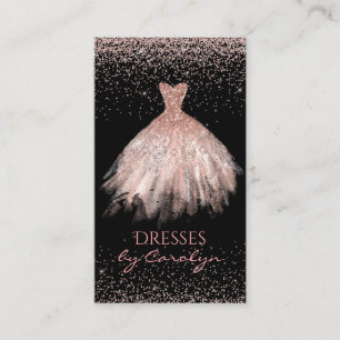 Svart och rosa Glittery Seamstressvisitkort Visitkort
