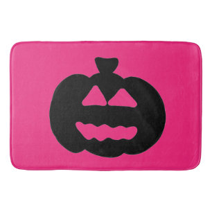 Svart och Rosa Jack o lantern Badrumsmatta