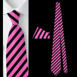 Svart och Rosa, kantad Abstrakt Mönster Neck Tie Slips<br><div class="desc">Svart och Rosa har stripat Abstrakt Mönster Neck Tie.</div>