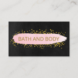 Svart och Rosa Modern handgjord spa-bana och -krop Visitkort