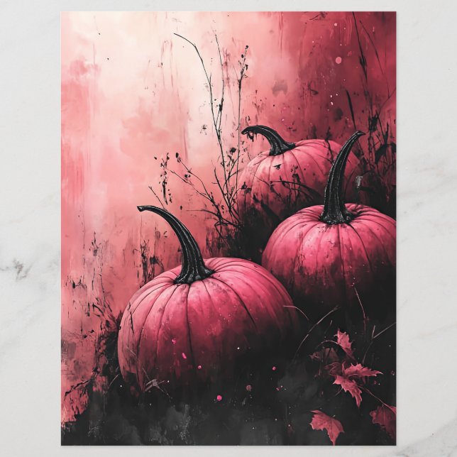 Svart och Rosa pumpor mönster-papper (Framsida)