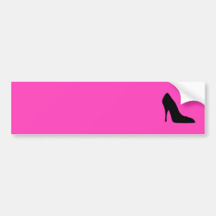 Svart och Rosa Pumps Bildekal