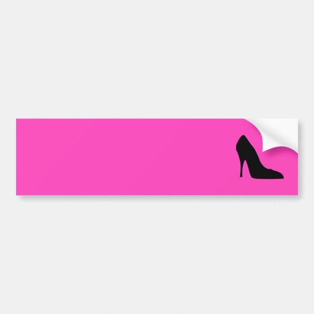 Svart och Rosa Pumps Bildekal (Framsidan)
