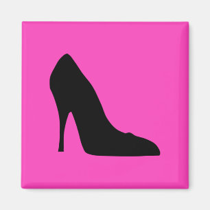 Svart och Rosa Pumps Magnet