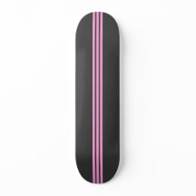 Svart och rosa randig skateboard