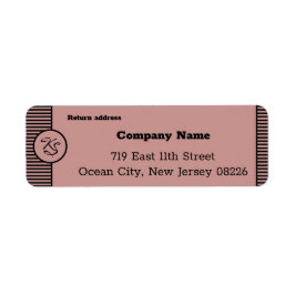 Svart och Rosa Small Company Anpassningsbar Text & Returadress Etikett