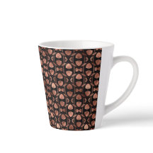 Svart och roséguld Art Deco liten latte-mugg