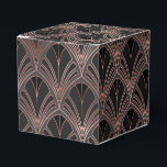 Svart och roséguld presentaskar<br><div class="desc">Elegant presentask med roséguld och svart art déco-mönster.</div>