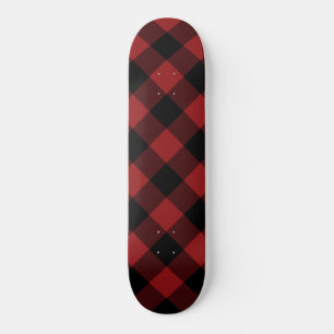 Svart och rött kontrollskateboard mini skateboard bräda 18,5 cm