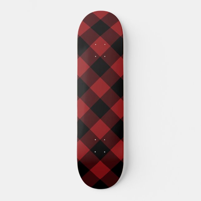 Svart och rött kontrollskateboard mini skateboard bräda 18,5 cm (Framsida)