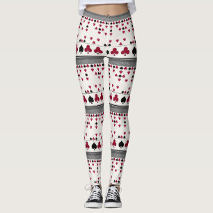 Svart och rött skinn, mode mönster leggings