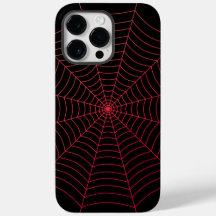 Svart och rött spindelnät Halloween mönster