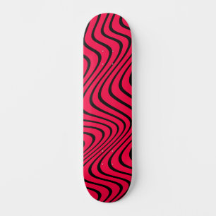svart och rött vågar mini skateboard bräda 18,5 cm