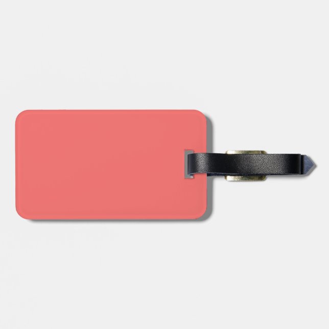 Svart och Salmon Luggage Tag Bagagebricka (Baksida Vågrät)