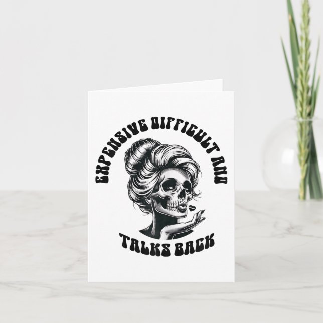 Svårt och samtal tillbaka Messy Bun Mors dag Kort (Framsida)