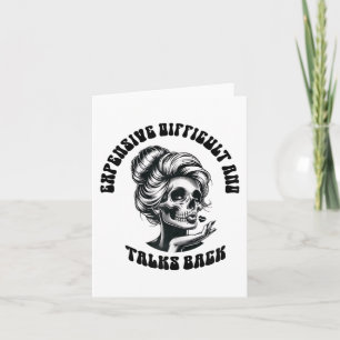 Svårt och samtal tillbaka Messy Bun Mors dag Kort