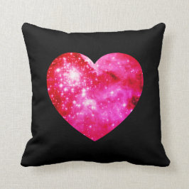 Svart och Shock rosa Celestial Heart Kudde