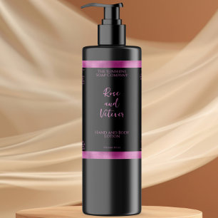 Svart och shock rosa faux foil kosmetics flaska et