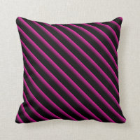 Svart och Shock rosa Rand med blandad diagonal
