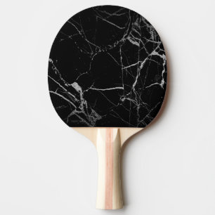 Svart och silver ådrad marmor pingisracket