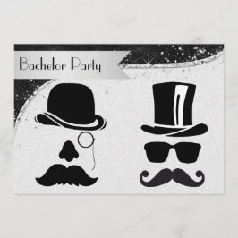 Svart och silver homosexuell sängledning inbjudan