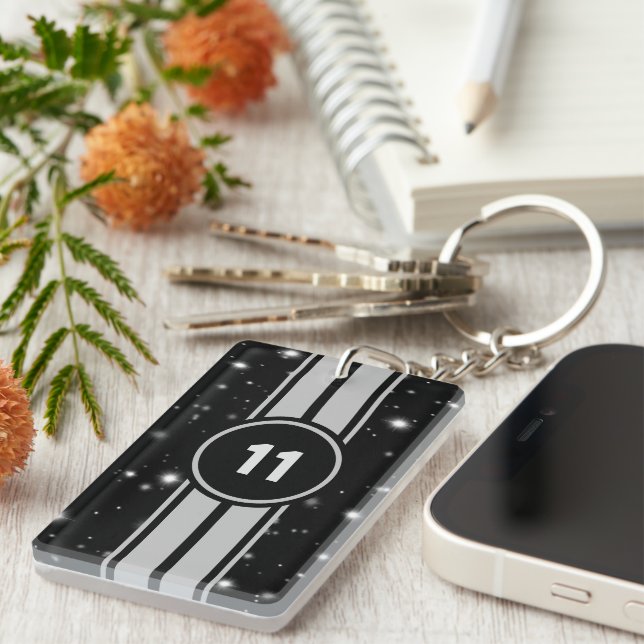 Svart och Silver Tävla Rand Starlight (Högra Framsidan)