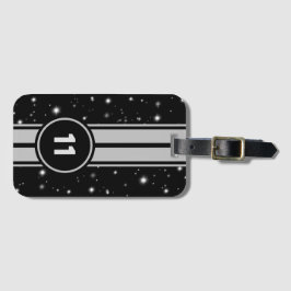 Svart och Silver Tävla Rand Starlight Bagagebricka