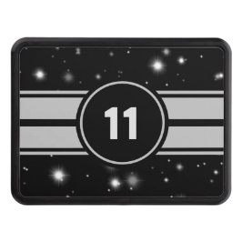 Svart och Silver Tävla Rand Starlight Dragkroksskydd