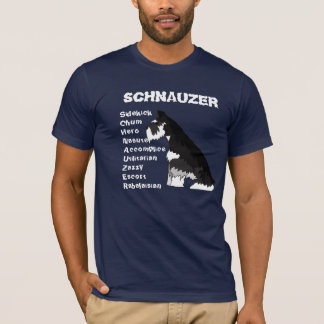 Svart och silverSchnauzer Tee Shirt