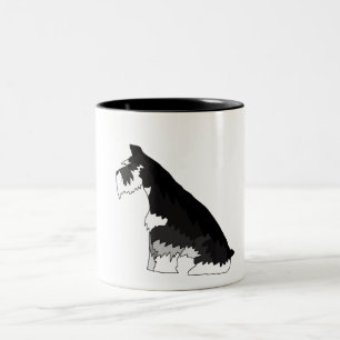 Svart och silverSchnauzer Två-Tonad Mugg