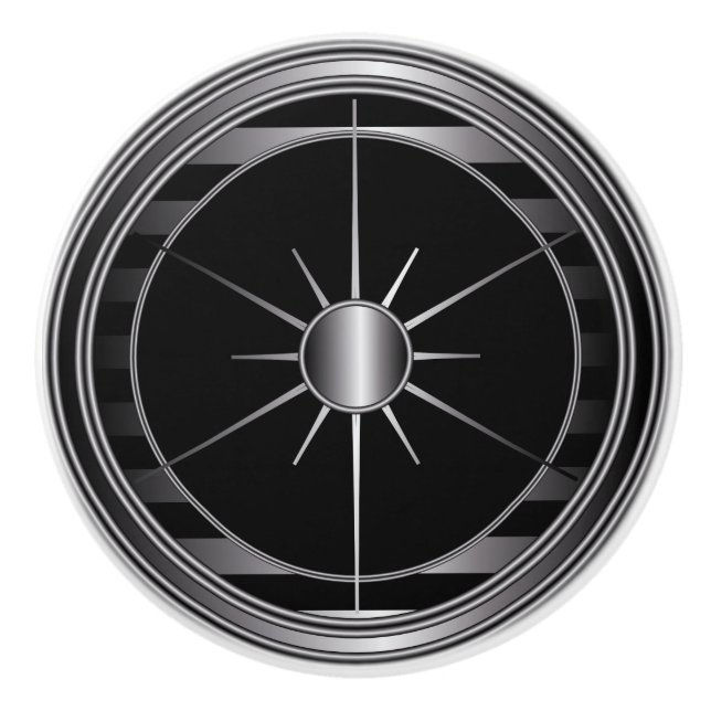 Svart och silverstjärnaklippning knopp (Framsidan)