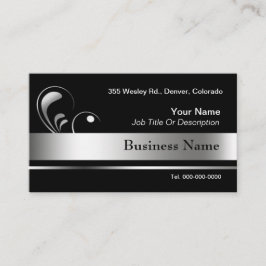 Svart och silvervisitkortmallar visitkort