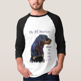 Svart och solbränd Coonhound Tee