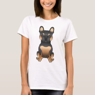 Svart och solbränd fransk bulldogg / söt fransk bu t shirt