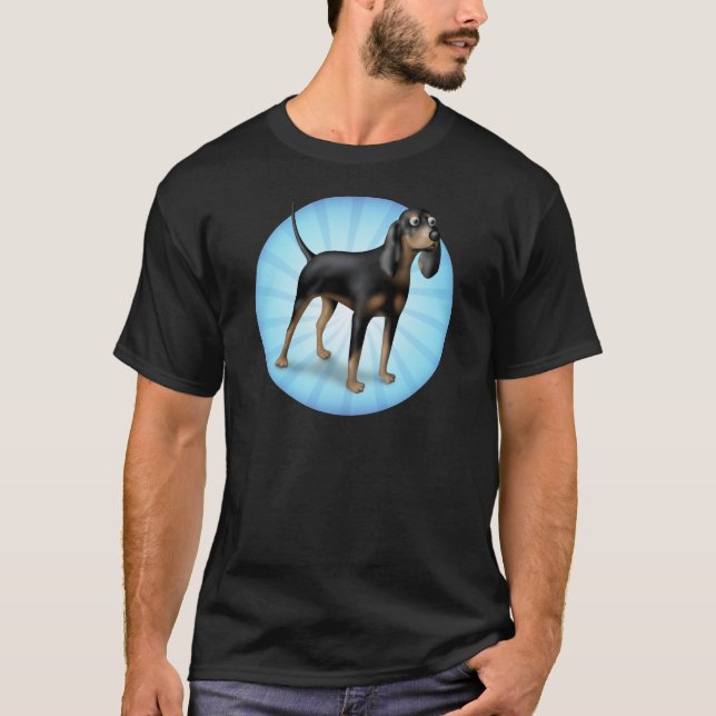 Svart och solbränd tecknad BTC Tee Shirt (Framsida)