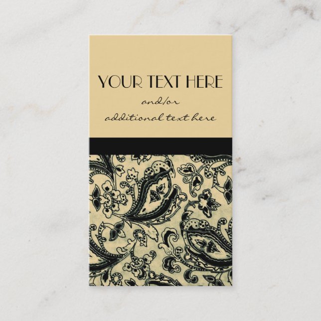 Svart och solbränna visitkort (Framsida)