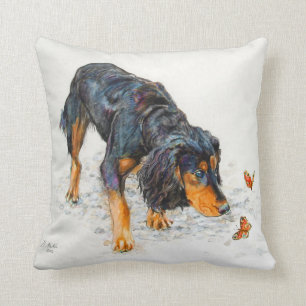Svart- och solbrännacockerspanielSpaniel med Kudde