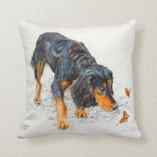 Svart- och solbrännacockerspanielSpaniel med Kudde