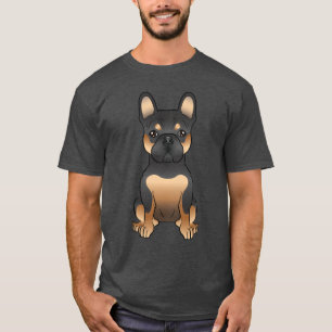 Svart och solbrännt fransk bulldogg / söt fransk b t shirt