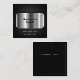 Svart och stål fyrkantigt visitkort