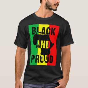 Svart och stolt afrikansk Karta-amerikan T Shirt