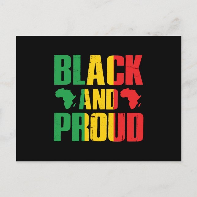 Svart och stolt svart historia (2) inbjudan vykort (Framsida)