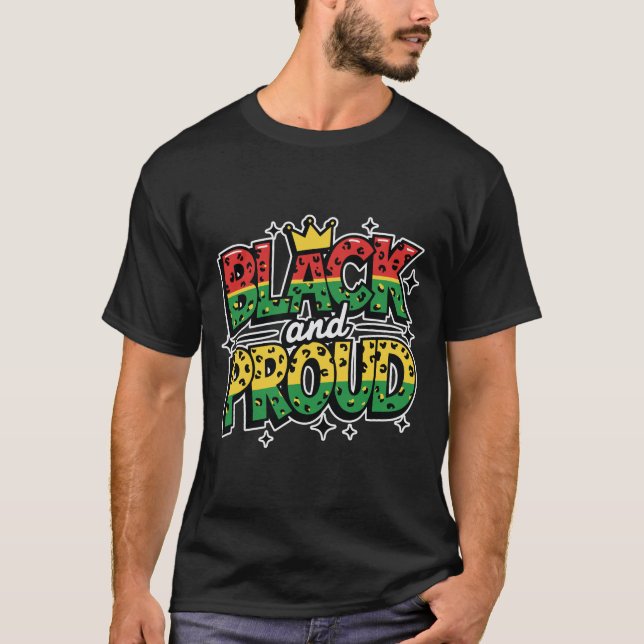 Svart och stolt t shirt (Framsida)