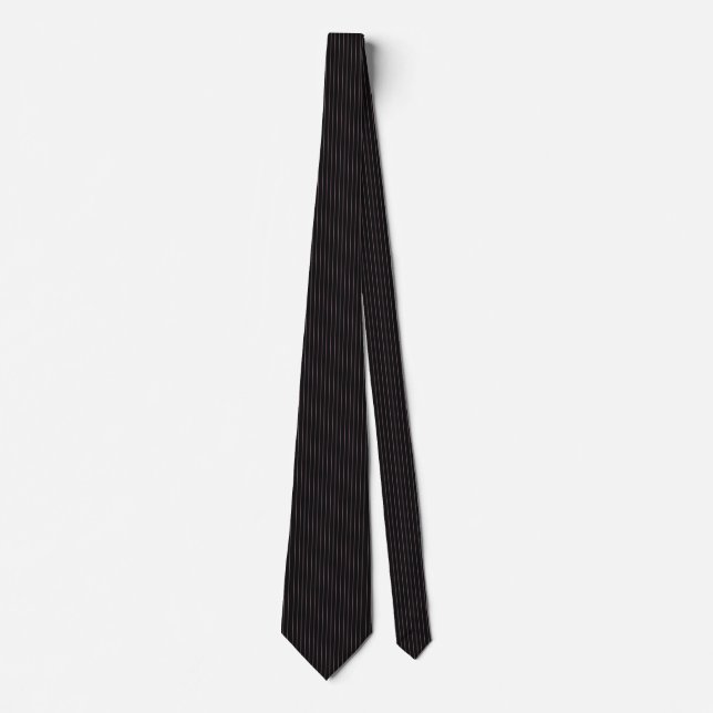 Svart och strimlad rosa slips (Framsida)