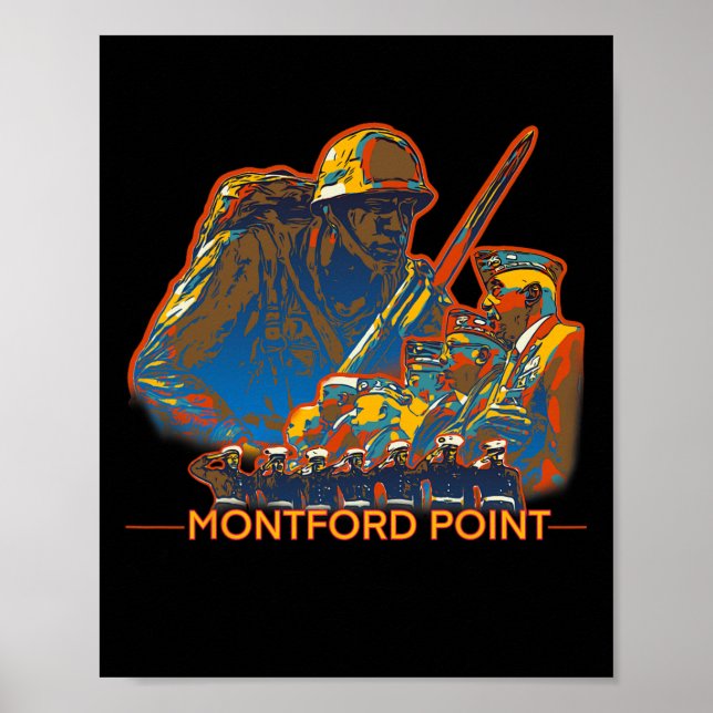 Svart- och svart-Heroes av Montford Point Poster (Framsidan)